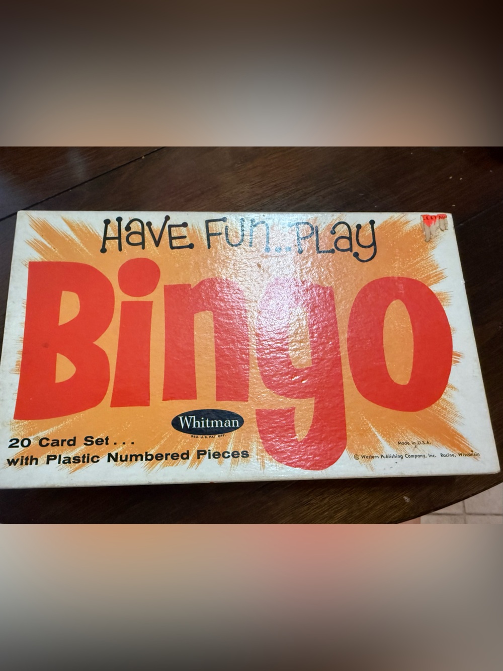 Whitman Have Fun Play Bingo Game - Red and Cream